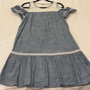 Cat & Jack girls adorable denim eyelet mini dress!! 💙🤍
